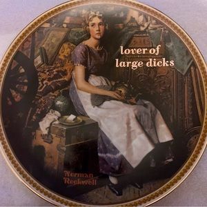 Norman Rockwell "Dreaming In The Attic" “lover of large di*cks” Collectors Plate